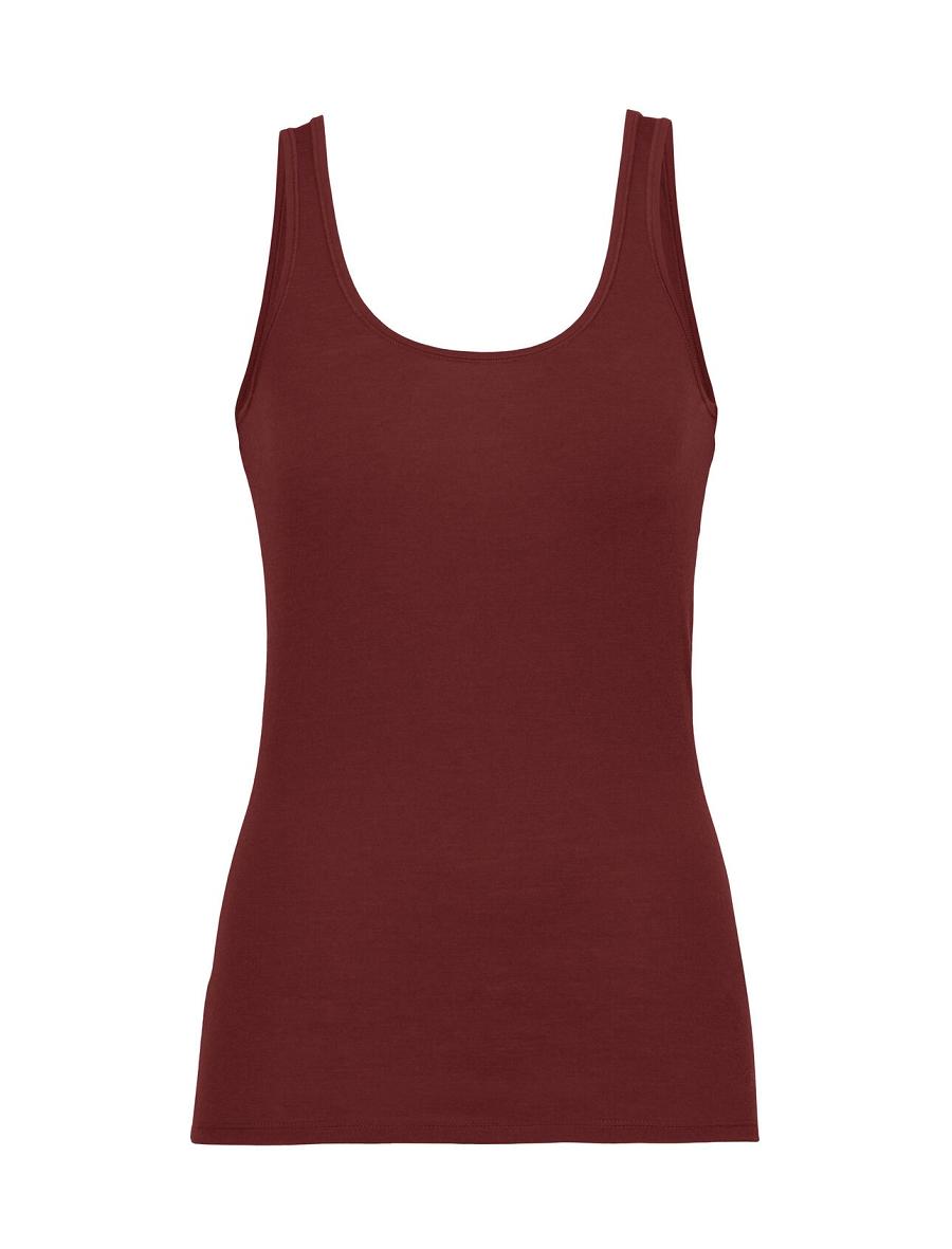 Icebreaker Merino Siren Tank Top Naisten Alusvaatteet Punainen | FI 1709VRWD